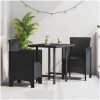 Trädgårdsstolar 2 st Antracit Poly Rattan vidaXL 53 x 49 x 85 cm – miniatyr 1