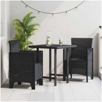 Trädgårdsstolar 2 st Antracit Poly Rattan vidaXL