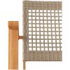 Trädgårdsstolar 2 st beige konstrotting akaciaträ vidaXL – miniatyr 8