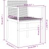 Trädgårdsstolar 2 st beige konstrotting och massivt trä vidaXL – miniatyr 10