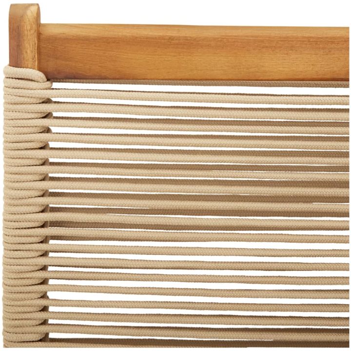 Trädgårdsstolar 2 st beige massivt akaciaträ och polypropen vidaXL – bild 9