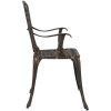Trädgårdsstolar 2 st Brons Gjuten Aluminium vidaXL 53 x 51 x 88.5 cm – miniatyr 5