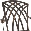 Trädgårdsstolar 2 st Brons Gjuten Aluminium vidaXL 53 x 51 x 88.5 cm – miniatyr 7