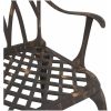 Trädgårdsstolar 2 st Brons Gjuten Aluminium vidaXL 53 x 51 x 88.5 cm – miniatyr 8