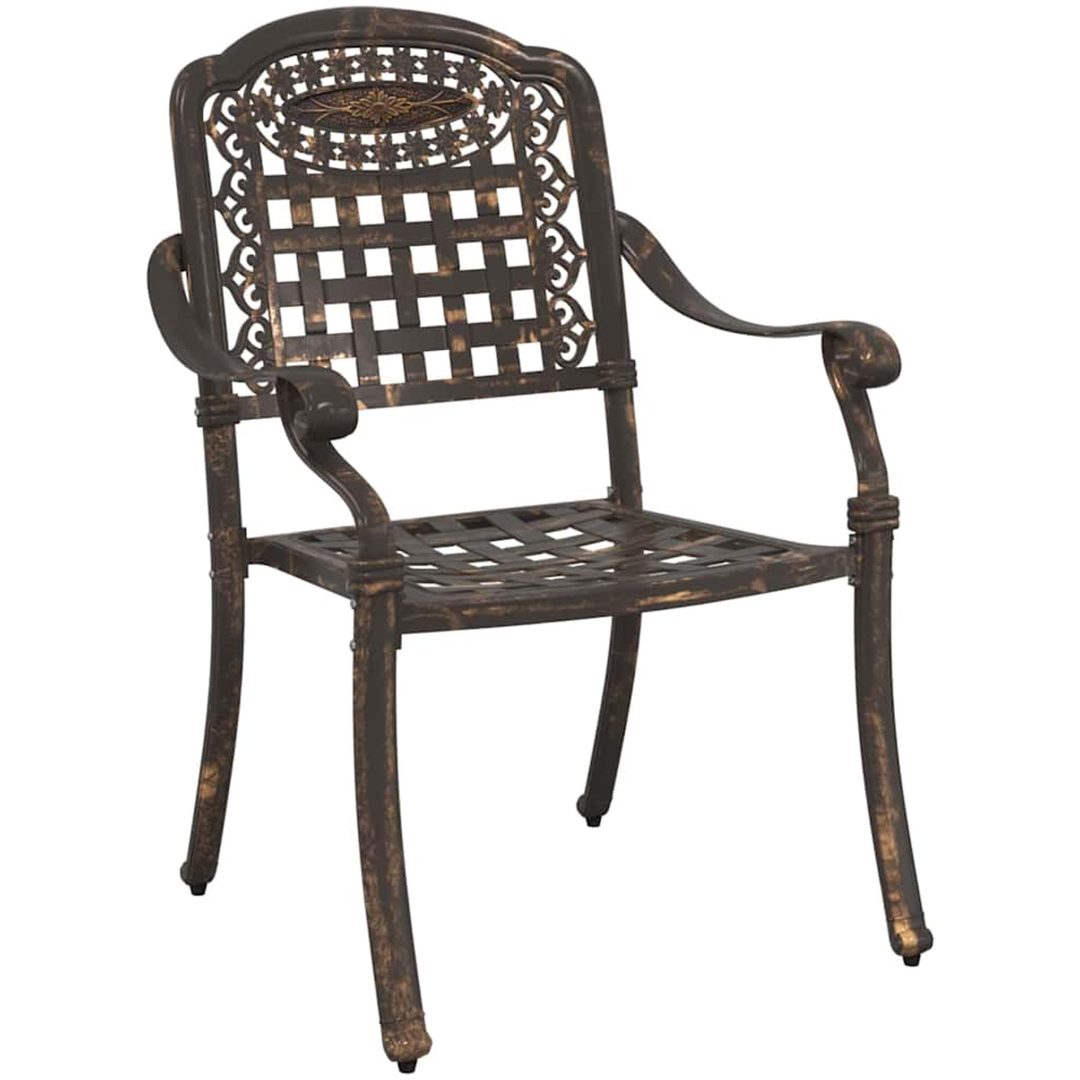 Trädgårdsstolar 2 st Brons Gjutjärn vidaXL 55 x 56,5 x 91 cm – bild 3