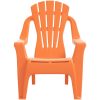 Trädgårdsstolar 2 st för barn orange 37x34x44 cm PP träutseende vidaXL – miniatyr 4