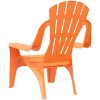 Trädgårdsstolar 2 st för barn orange 37x34x44 cm PP träutseende vidaXL – miniatyr 6