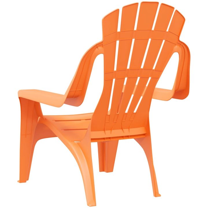Trädgårdsstolar 2 st för barn orange 37x34x44 cm PP träutseende vidaXL – bild 6