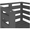 Trädgårdsstolar 2 st grå 61,5x53x71 cm massiv furu vidaXL – miniatyr 8