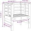 Trädgårdsstolar 2 st grå 61,5x53x71 cm massiv furu vidaXL – miniatyr 10