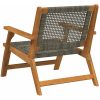 Trädgårdsstolar 2 st Grå 76x67x73.5 cm Massivt trä akaciaträ vidaXL 67 x 78 x 73 cm – miniatyr 5