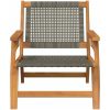 Trädgårdsstolar 2 st Grå 76x67x73.5 cm Massivt trä akaciaträ vidaXL 67 x 78 x 73 cm – miniatyr 6