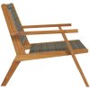 Trädgårdsstolar 2 st Grå 76x67x73.5 cm Massivt trä akaciaträ vidaXL 67 x 78 x 73 cm – miniatyr 7