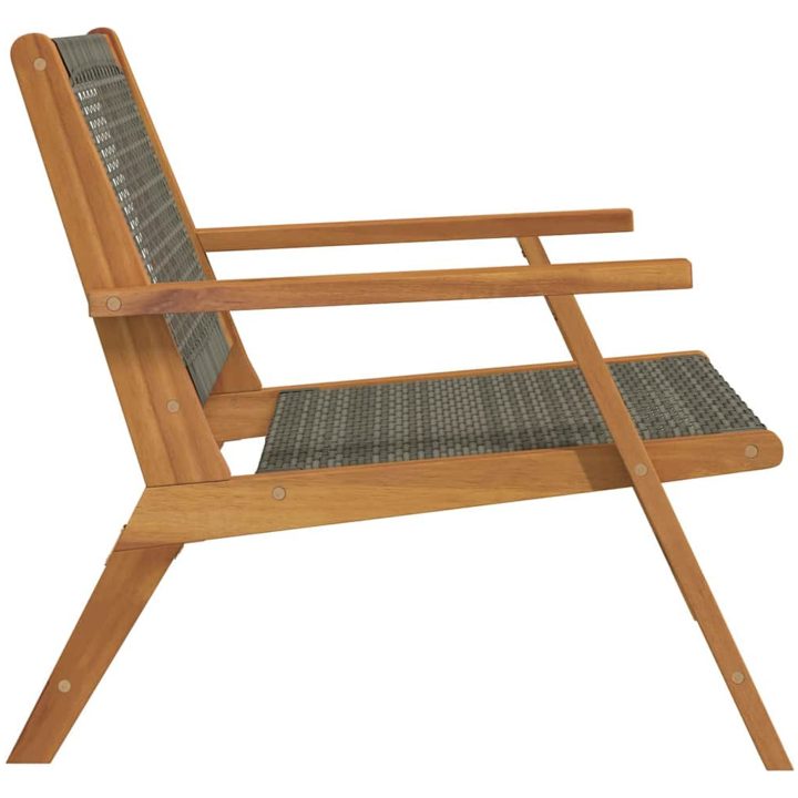 Trädgårdsstolar 2 st Grå 76x67x73.5 cm Massivt trä akaciaträ vidaXL 67 x 78 x 73 cm – bild 7