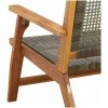 Trädgårdsstolar 2 st Grå 76x67x73.5 cm Massivt trä akaciaträ vidaXL 67 x 78 x 73 cm – miniatyr 10