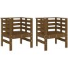 Trädgårdsstolar 2 st honungsbrun 61,5x53x71 cm massiv furu vidaXL – miniatyr 2