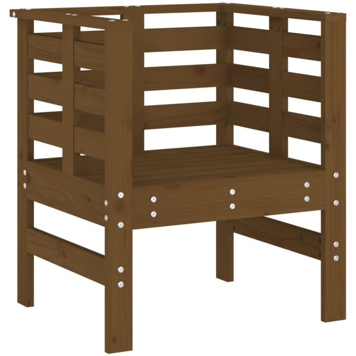 Trädgårdsstolar 2 st honungsbrun 61,5x53x71 cm massiv furu vidaXL – bild 4