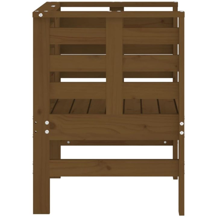Trädgårdsstolar 2 st honungsbrun 61,5x53x71 cm massiv furu vidaXL – bild 6