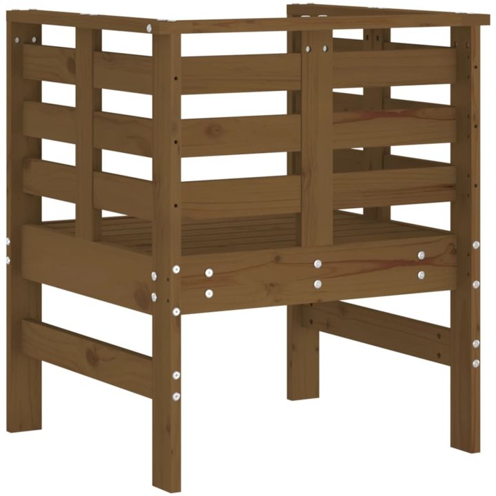 Trädgårdsstolar 2 st honungsbrun 61,5x53x71 cm massiv furu vidaXL – bild 7