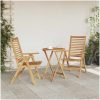 Trädgårdsstolar 2 st i solid teak vidaXL Standard – miniatyr 3