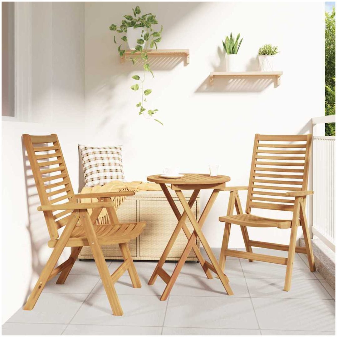 Trädgårdsstolar 2 st i solid teak vidaXL Standard