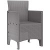 Trädgårdsstolar 2 st Ljusgrå Poly Rattan vidaXL 53 x 49 x 85 cm – miniatyr 4