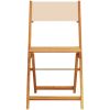 Trädgårdsstolar 2 st massiv akacia och tyg beige vidaXL – miniatyr 5