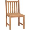 Trädgårdsstolar 2 st massiv teak vidaXL – miniatyr 2