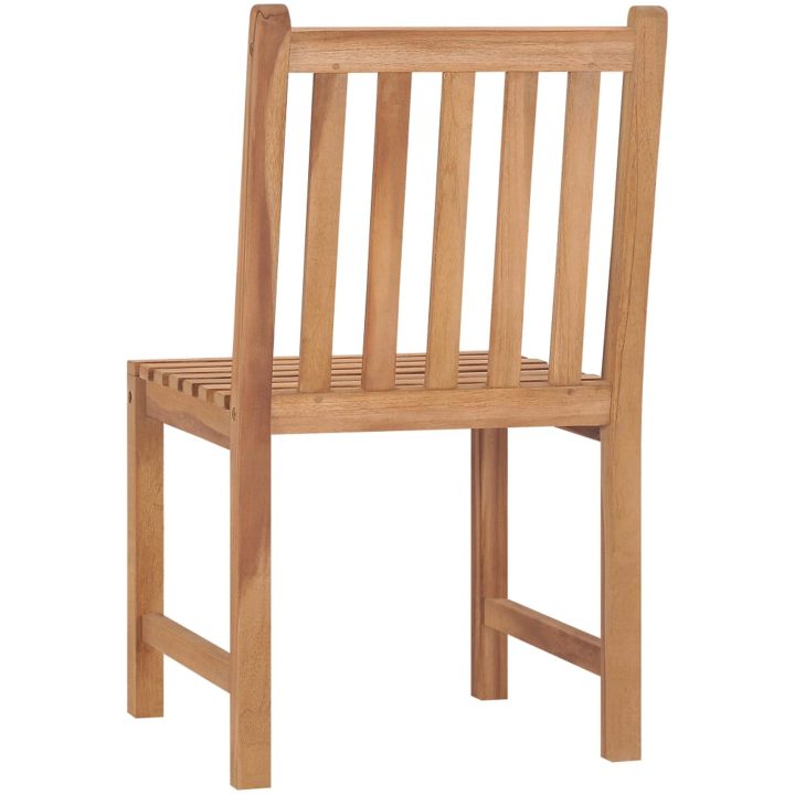 Trädgårdsstolar 2 st massiv teak vidaXL – bild 5