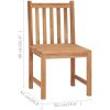 Trädgårdsstolar 2 st massiv teak vidaXL – miniatyr 8
