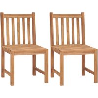 Trädgårdsstolar 2 st massiv teak vidaXL