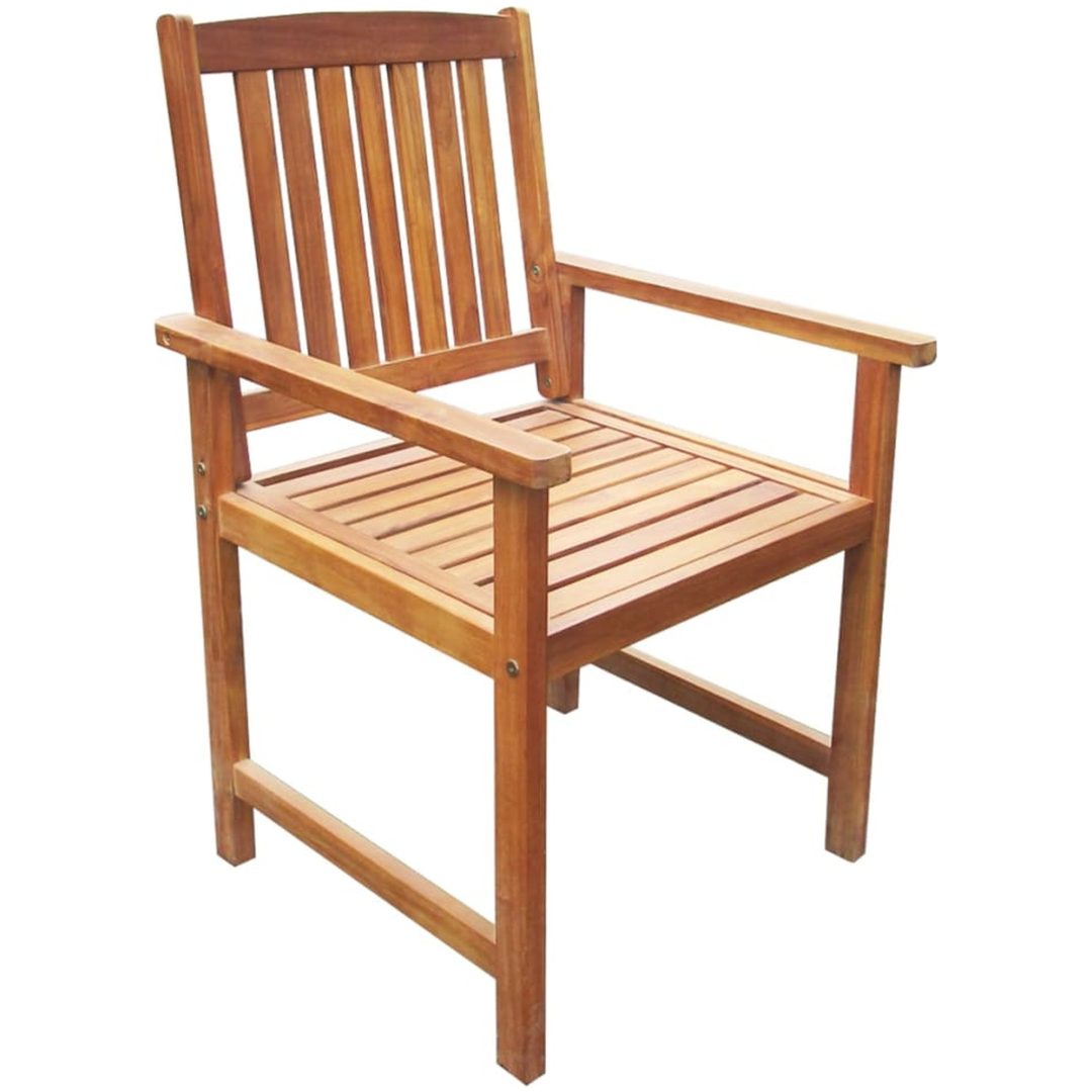 Trädgårdsstolar 2 st massivt akaciaträ brun vidaXL – bild 2