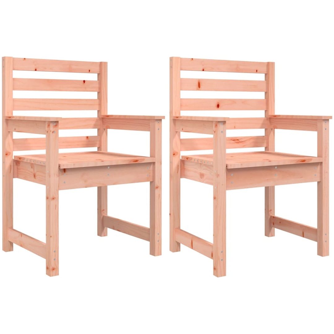 Trädgårdsstolar 2 st massivt douglasträ vidaXL 60 x 48 x 91 cm – bild 2