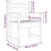 Trädgårdsstolar 2 st massivt douglasträ vidaXL 60 x 48 x 91 cm – miniatyr 8