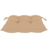 Trädgårdsstolar 2 st med beige dynor massiv teak vidaXL – miniatyr 9