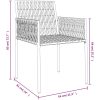 Trädgårdsstolar 2 st med dynor brun 54x61x83 cm konstrotting vidaXL – miniatyr 9