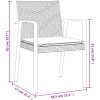 Trädgårdsstolar 2 st med dynor brun 56,5x57x83 cm konstrotting vidaXL – miniatyr 9