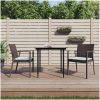 Trädgårdsstolar 2 st med dynor brun 56,5x57x83 cm konstrotting vidaXL – miniatyr 1