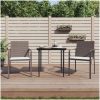 Trädgårdsstolar 2 st med dynor brun 56x59x84 cm konstrotting vidaXL – miniatyr 1