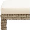 Trädgårdsstolar 2 st med dynor konstrotting beige vidaXL – miniatyr 6