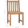 Trädgårdsstolar 2 st med dynor massiv teak vidaXL – miniatyr 12