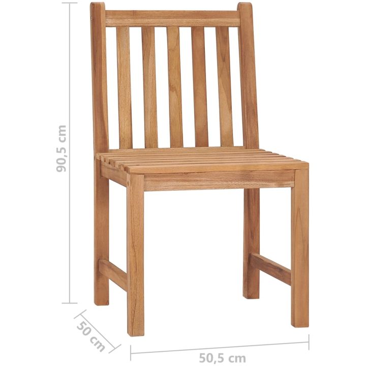 Trädgårdsstolar 2 st med dynor massiv teak vidaXL – bild 12