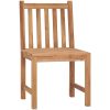 Trädgårdsstolar 2 st med dynor massiv teak vidaXL – miniatyr 4
