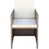 Trädgårdsstolar 2 st med dynor och kuddar konstrotting beige vidaXL – miniatyr 3