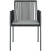 Trädgårdsstolar 2 st med dynor svart 54x60,5x83,5 cm konstr. vidaXL – miniatyr 4
