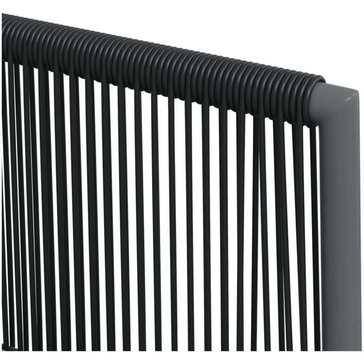 Trädgårdsstolar 2 st med dynor svart 54x60,5x83,5 cm konstr. vidaXL – bild 7