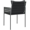 Trädgårdsstolar 2 st med dynor svart 54x61x83 cm konstrotting vidaXL – miniatyr 6