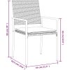Trädgårdsstolar 2 st med dynor svart 54x62,5x89 cm konstrotting vidaXL – miniatyr 9