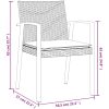 Trädgårdsstolar 2 st med dynor svart 56,5x57x83 cm konstrotting vidaXL – miniatyr 9