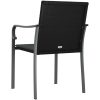Trädgårdsstolar 2 st med dynor svart 56x59x84 cm konstrotting vidaXL – miniatyr 6